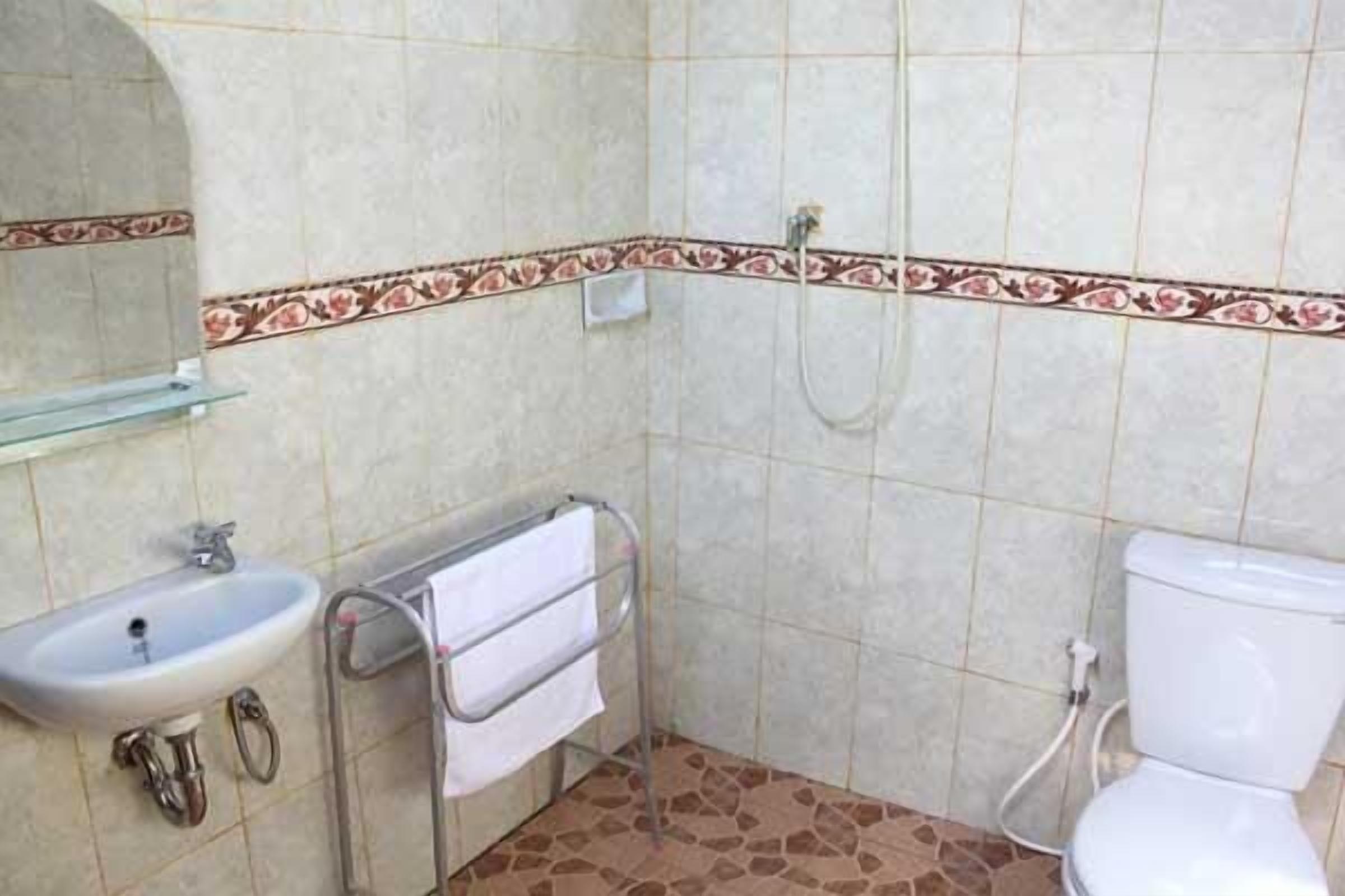 standard room | bathroom | shower, hair dryer, bathrobes, slippers