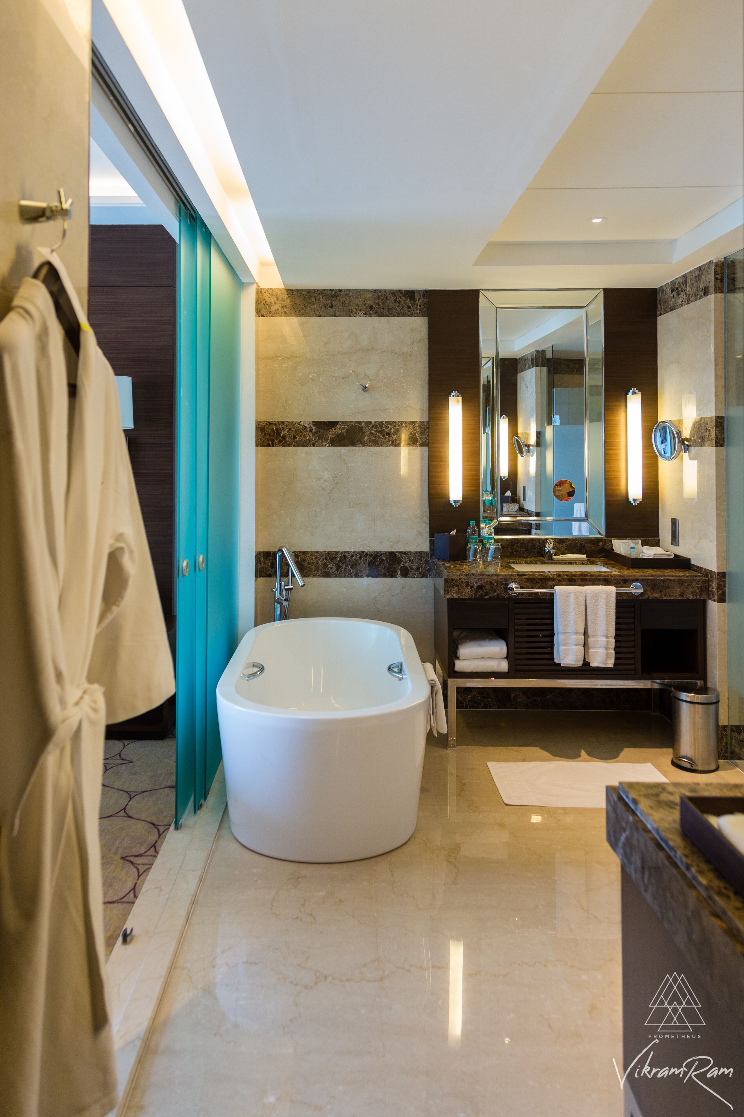 presidential suite, 1 king bed, non smoking | bathroom | separate bathtub and shower, spring water bathtub, rainfall showerhead