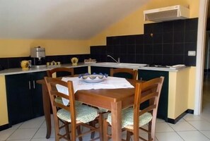 Full-size fridge, electric kettle
