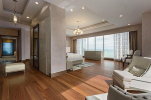 Presidential Suite | Living area | 42-inch flat-screen TV with cable channels, TV, pay movies