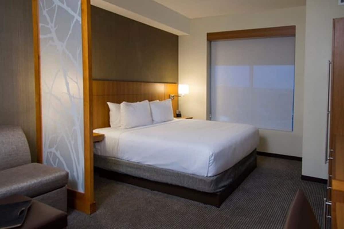 Hypo-allergenic bedding, down comforters, in-room safe, desk
