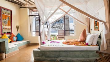 1 chambre, couette en duvet d'oie, minibar