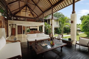 5 Bedroom Pool Villa | Living area | LED TV, DVD player, iPod dock