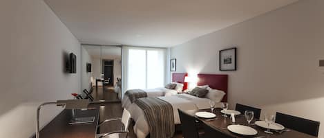 Chambre Deluxe | Literie de qualité supérieure, couette en duvet d'oie, minibar