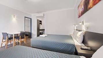 Desk, iron/ironing board, free WiFi, bed sheets