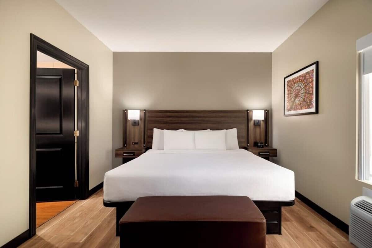 Premium bedding, pillow-top beds, desk, iron/ironing board