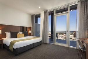 In-room safe, desk, laptop workspace, blackout drapes