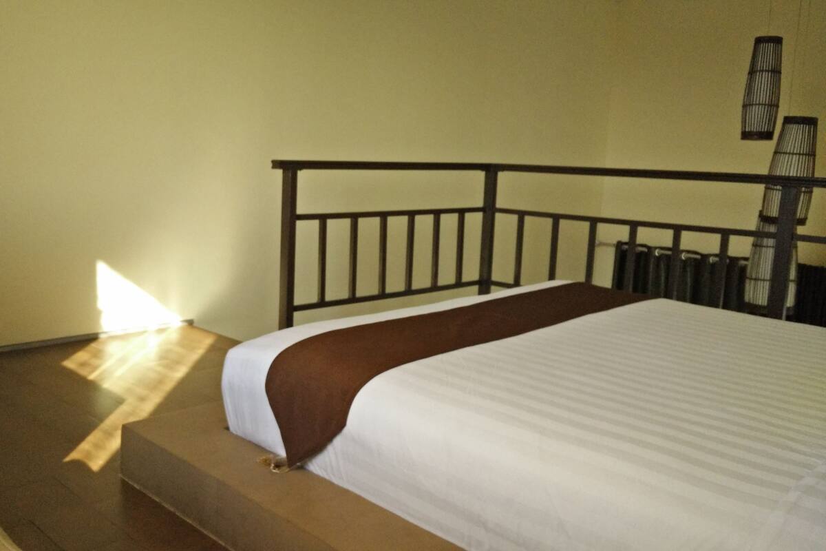 Duplex | Premium bedding, Select Comfort beds, desk, blackout drapes