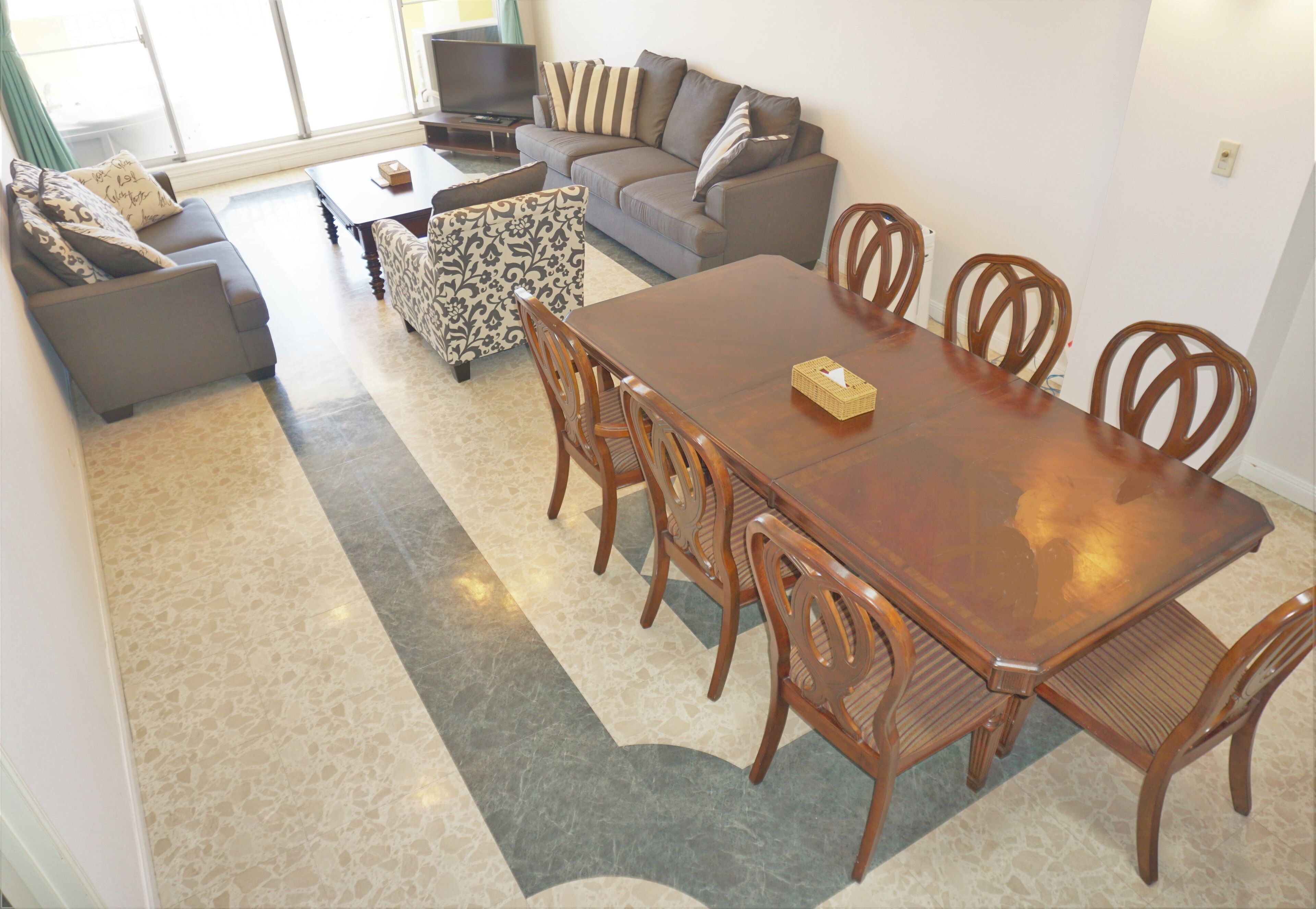 Suite Familiale, 2 chambres, terrasse, vue océan | Coin séjour