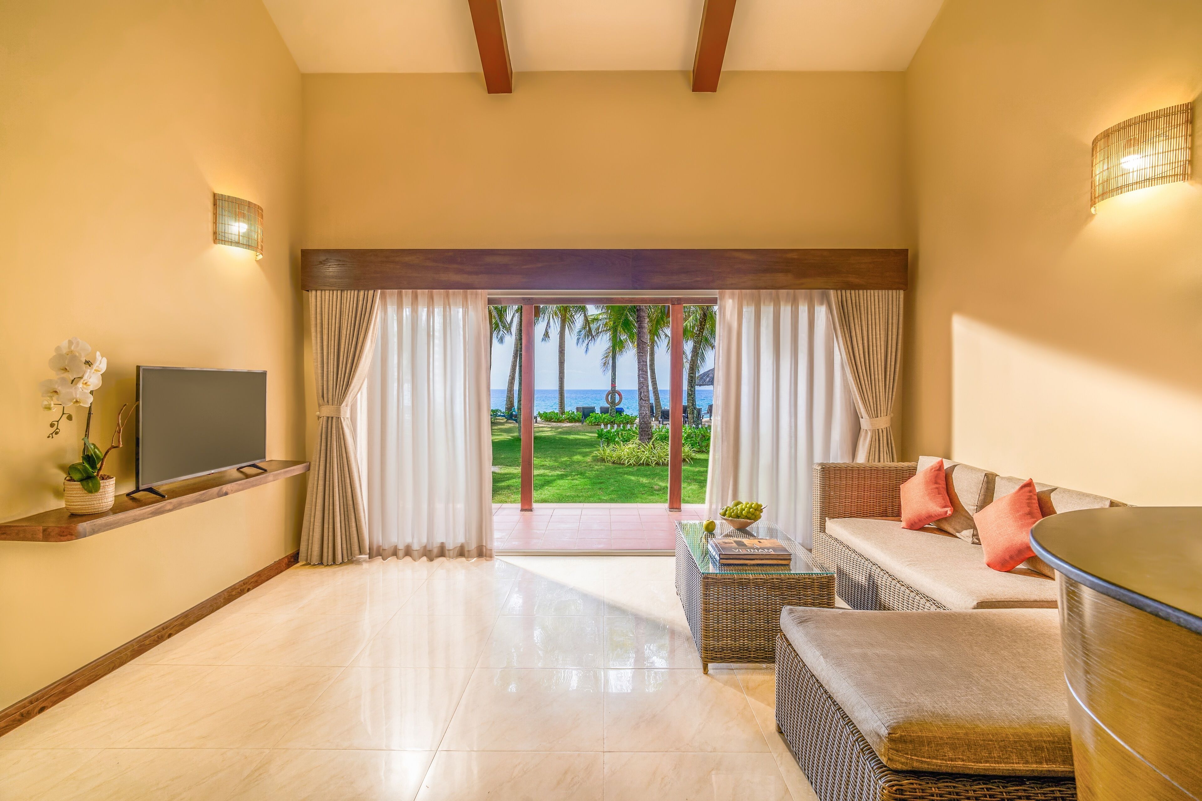 villa, beachfront | view from room