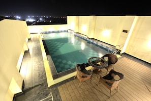 Outdoor pool, a rooftop pool