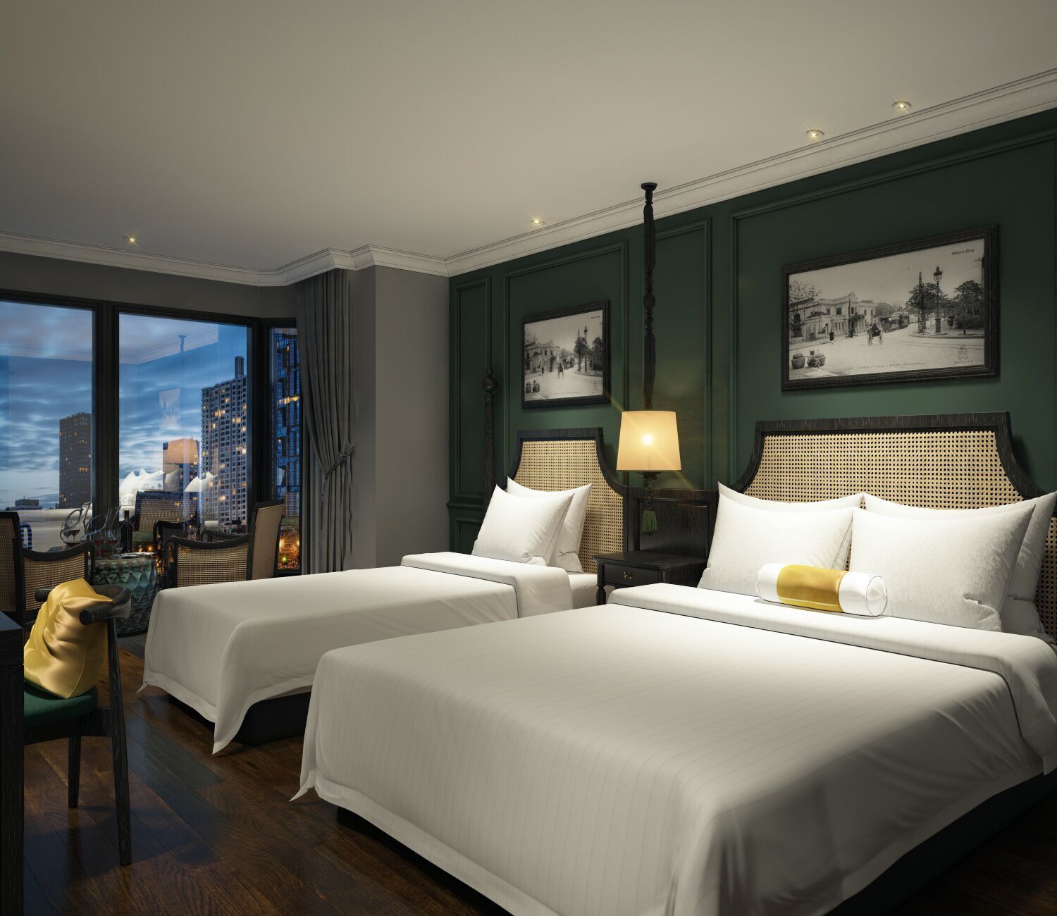 Minibar, escritorio, wifi gratis y ropa de cama 