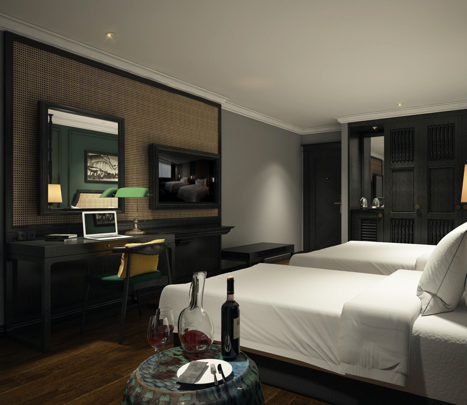 Minibar, escritorio, wifi gratis y ropa de cama 