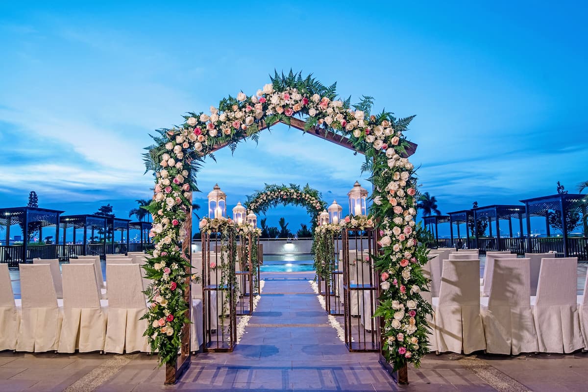 outdoor wedding area