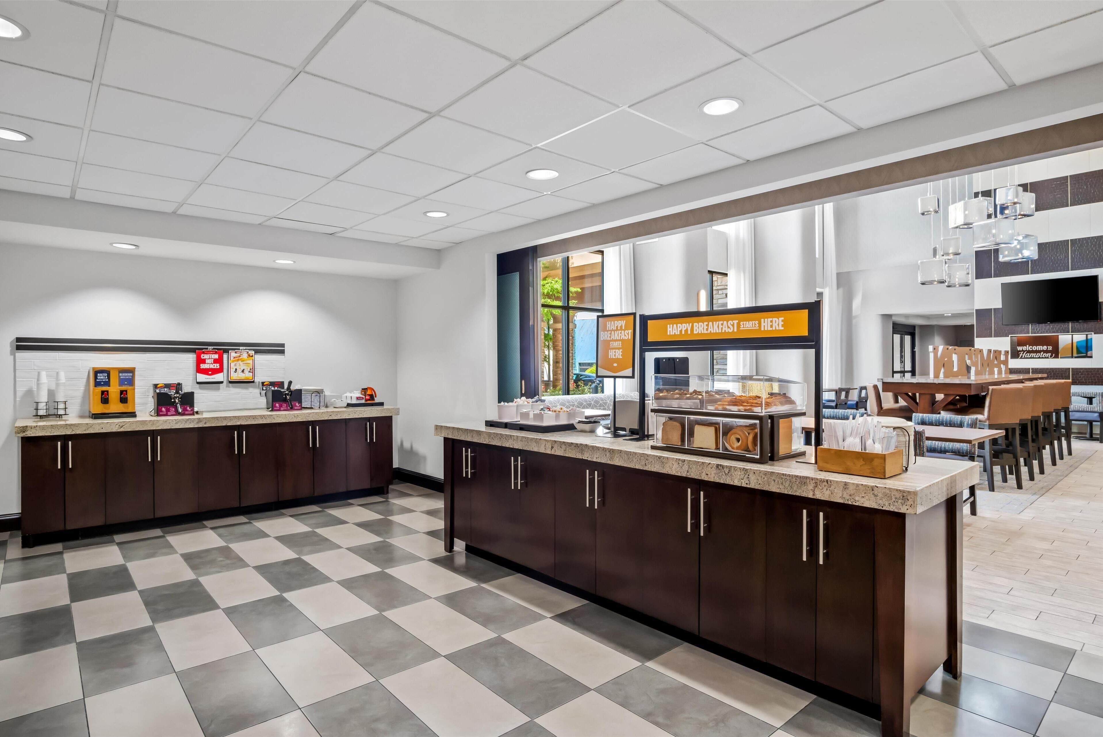 Free daily buffet breakfast