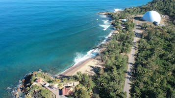 Beach nearby, beach umbrellas, beach towels, snorkeling