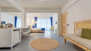 Deluxe Room, Jetted Tub, Sea View | Living area | LCD TV