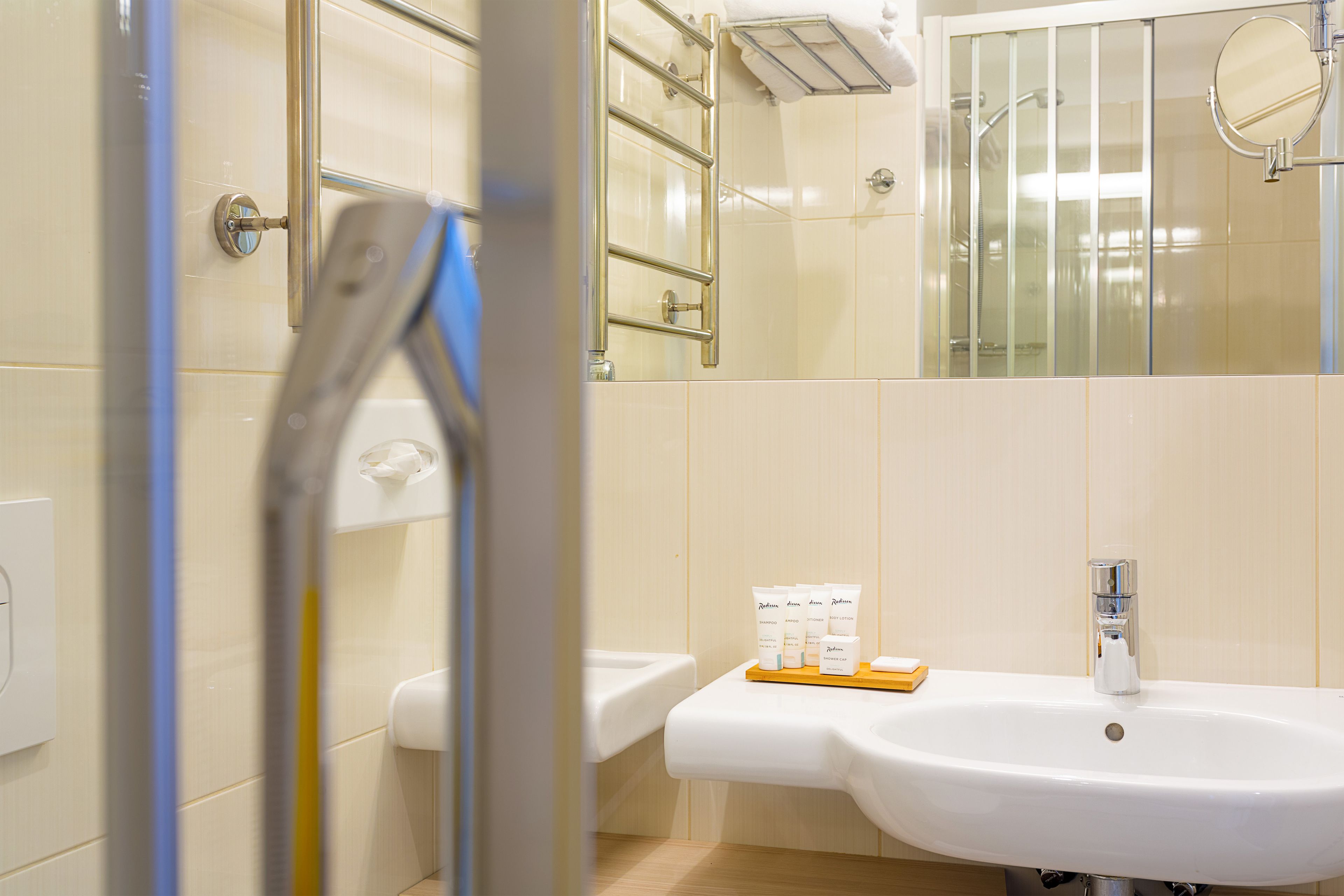 free toiletries, hair dryer, towels, soap