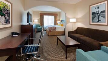 Suite, 1 King Bed, Non Smoking, Refrigerator & Microwave (with Sofabed) | Pillowtop beds, in-room safe, desk, blackout drapes