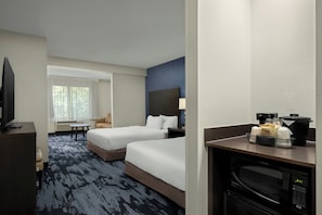 Studio, 2 Double Beds | Premium bedding, pillow-top beds, in-room safe, desk - Fairfield Inn & Suites Moscow (Moscow)