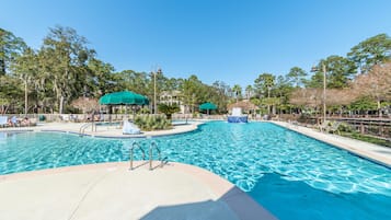 2 outdoor pools, pool umbrellas, sun loungers