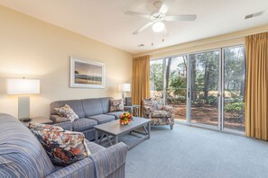 Classic Condo, 2 Bedrooms, 2 Bathrooms | Living area | Flat-screen TV, DVD player, pay movies