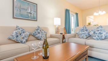 Condo, 3 Bedroom (East) | Living area | Flat-screen TV, DVD player, pay films