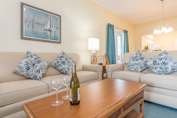 Condo, 3 Bedroom (East) | Living area | Flat-screen TV, DVD player, pay movies at Coral Sands Resorts by Palmera