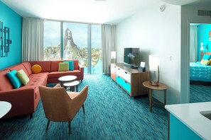 Volcano Bay View 2-Bedroom Suite (Includes Early Park Admission*) | In-room safe, blackout drapes, iron/ironing board