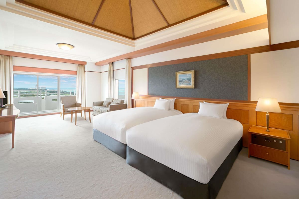 Executive Suite, with 4 Single beds, 2 bed rooms, Ocean view | In-room safe, free WiFi, bed sheets