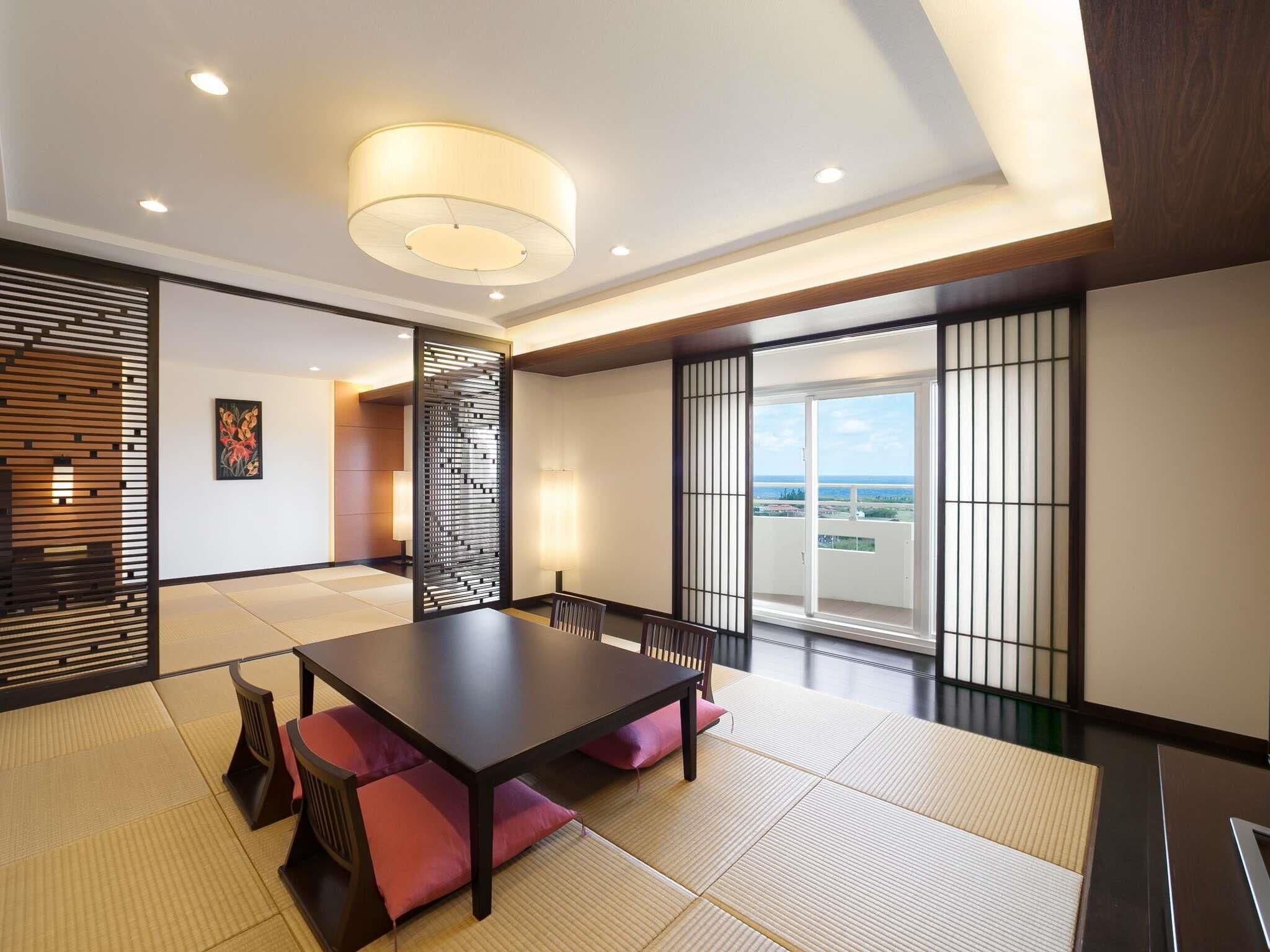 Executive Junior Suite Japanese style with 2 Single low beds, Ocean view