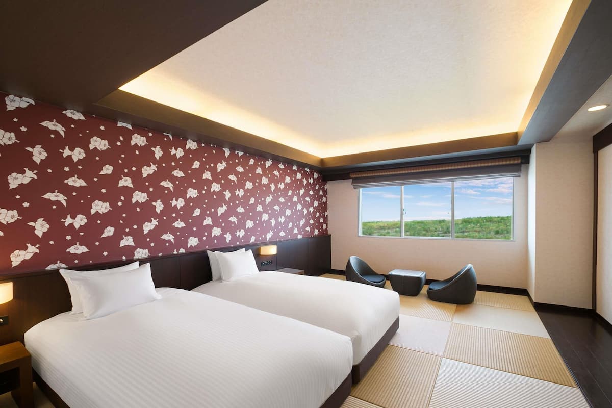 Standard Room, Japanese-Western style, 2 singlebeds and 2 futon beds | In-room safe, free WiFi, bed sheets
