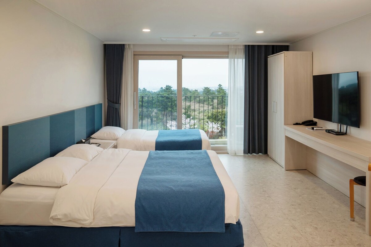Blackout curtains, free WiFi, bed sheets