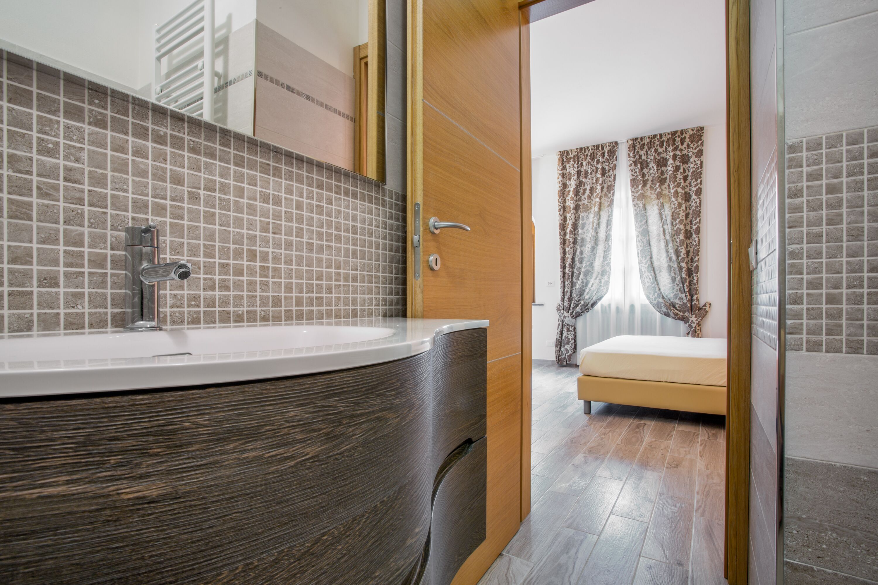 superior quadruple room | bathroom | shower, free toiletries, hair dryer, bidet