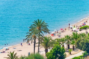 Beach nearby, sun-loungers