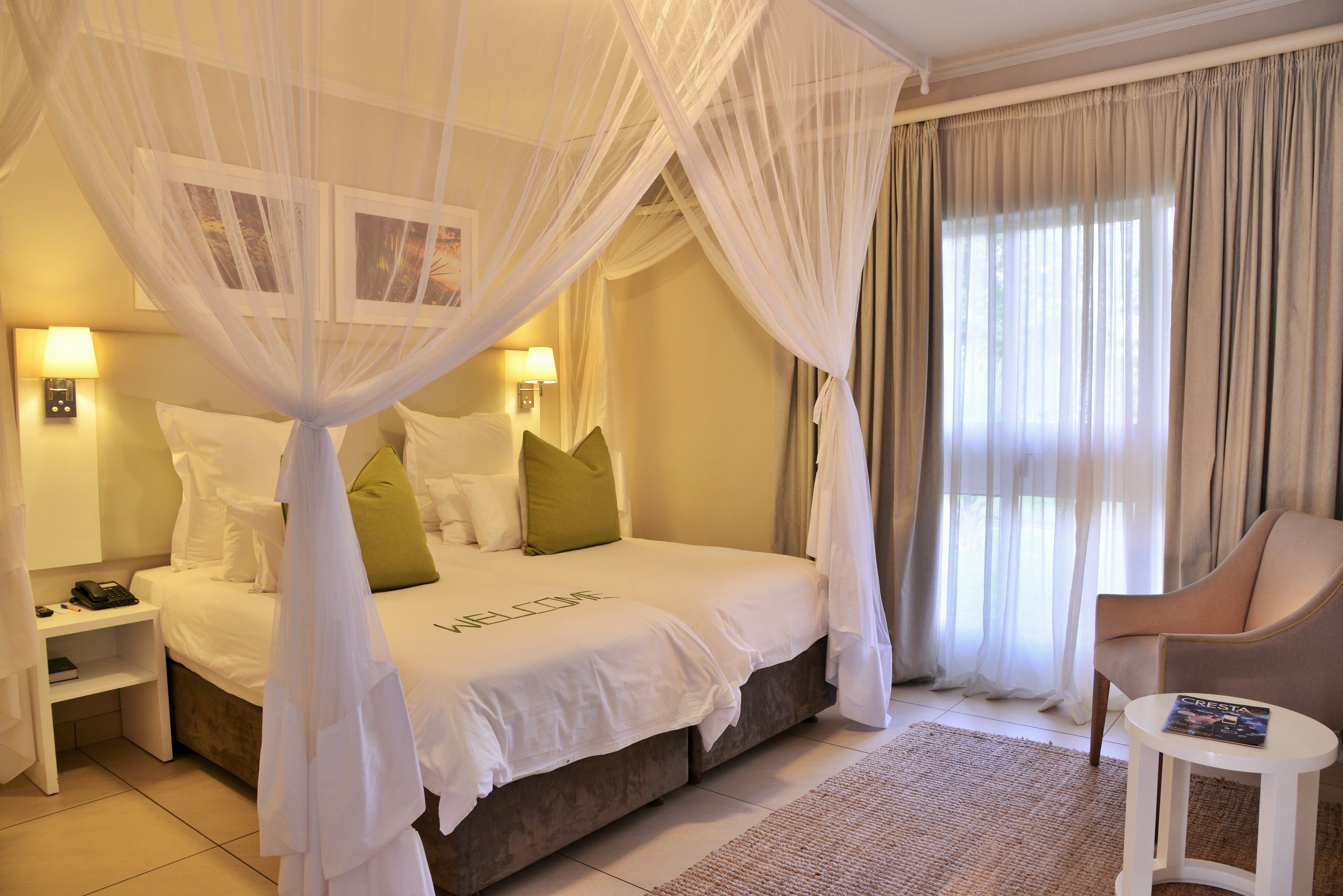 Deluxe-Zimmer, 2 Doppelbetten, Gartenblick | Ausblick vom Zimmer