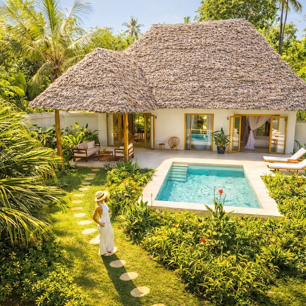 Ocean Front Villa with Pool | Vistas al jardín