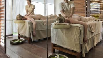 Couples treatment rooms, body treatments, aromatherapy, beach massages