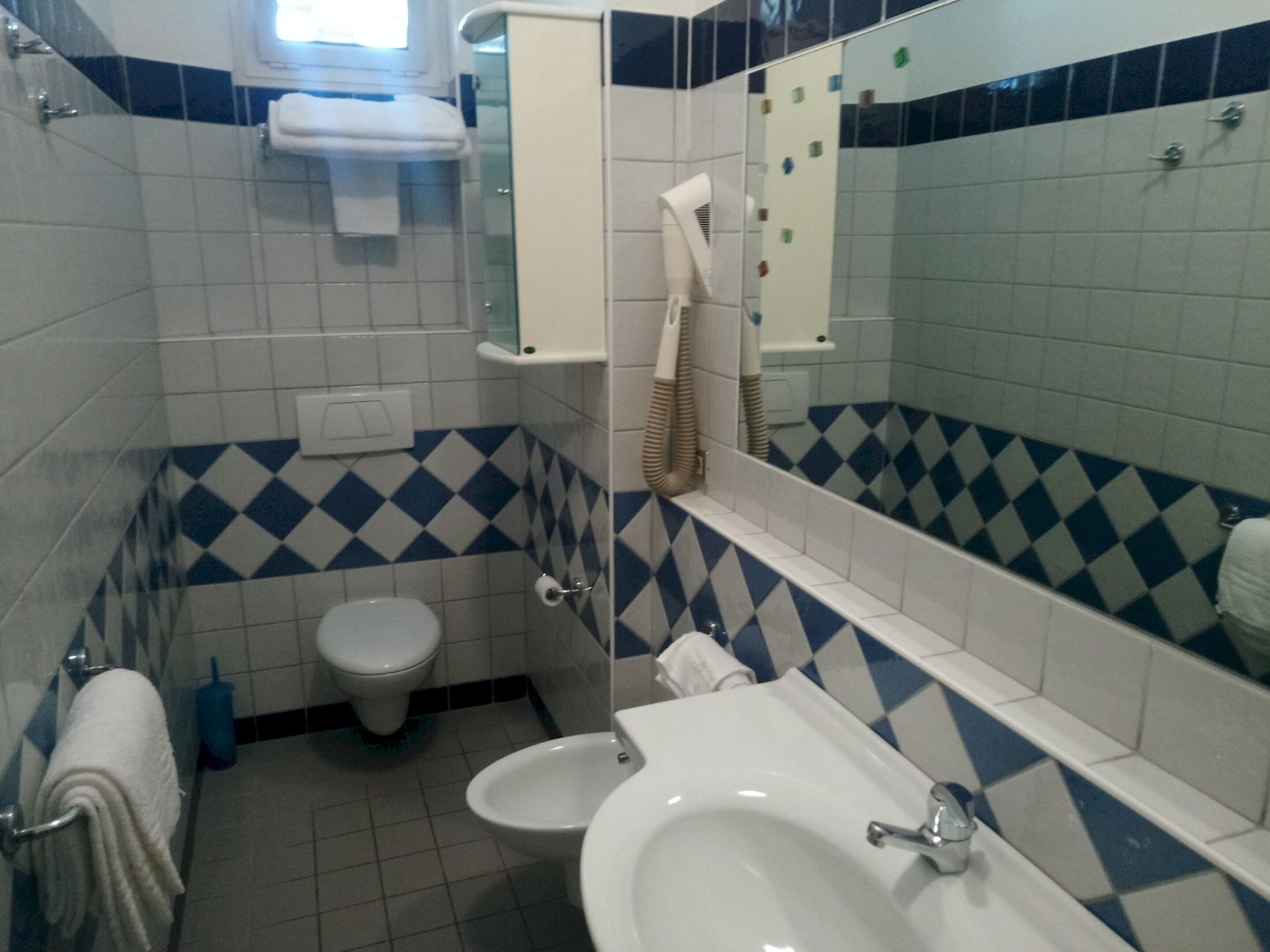 free toiletries, hair dryer, bidet