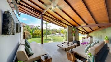 Villa, 4 Bedrooms, Private Pool | Living area | LCD TV, DVD player, iPod dock