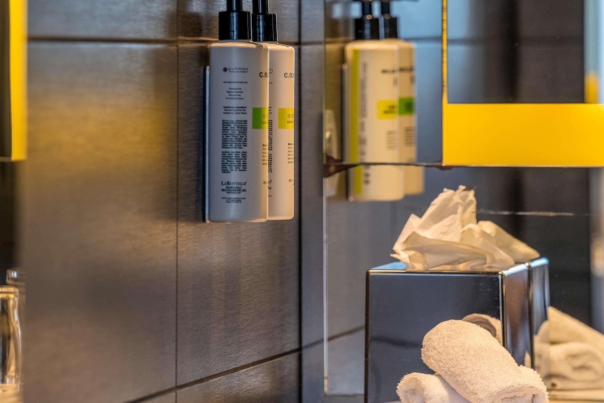 Free minibar, in-room safe, desk, blackout curtains