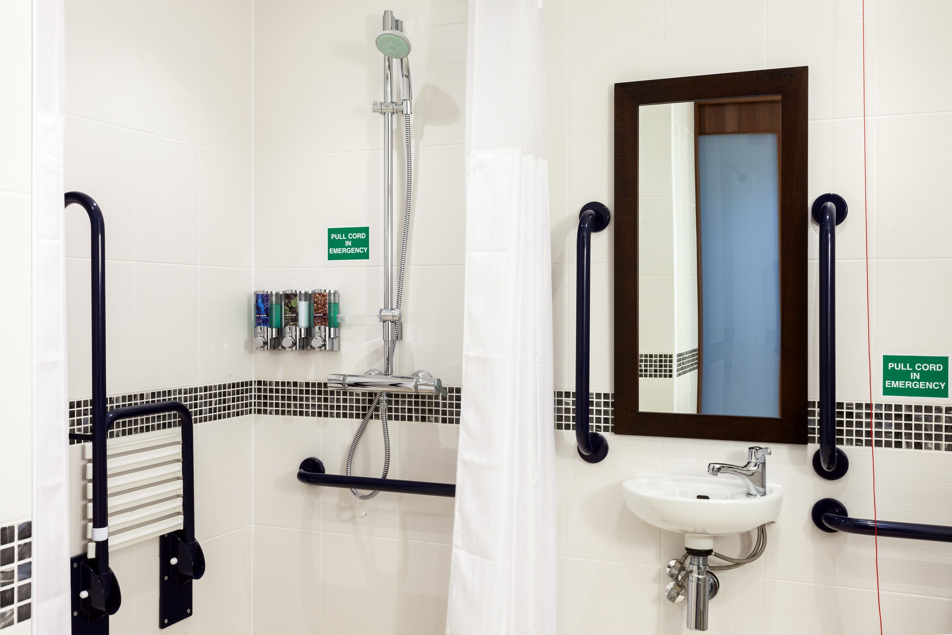 room, 1 queen bed, accessible | bathroom | shower, free toiletries, hair dryer, towels