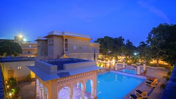 Outdoor pool, open 6:00 AM to 8:00 PM, sun loungers