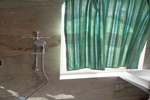 Towels, soap, shampoo