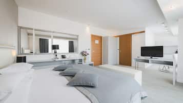 Κρεβάτια memory foam, μίνι μπαρ, χρηματοκιβώτιο στο δωμάτιο