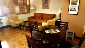 Two Bedroom Suite | Living area | TV - Lourdes Family Suites Makati powered by Cocotel (Makati)