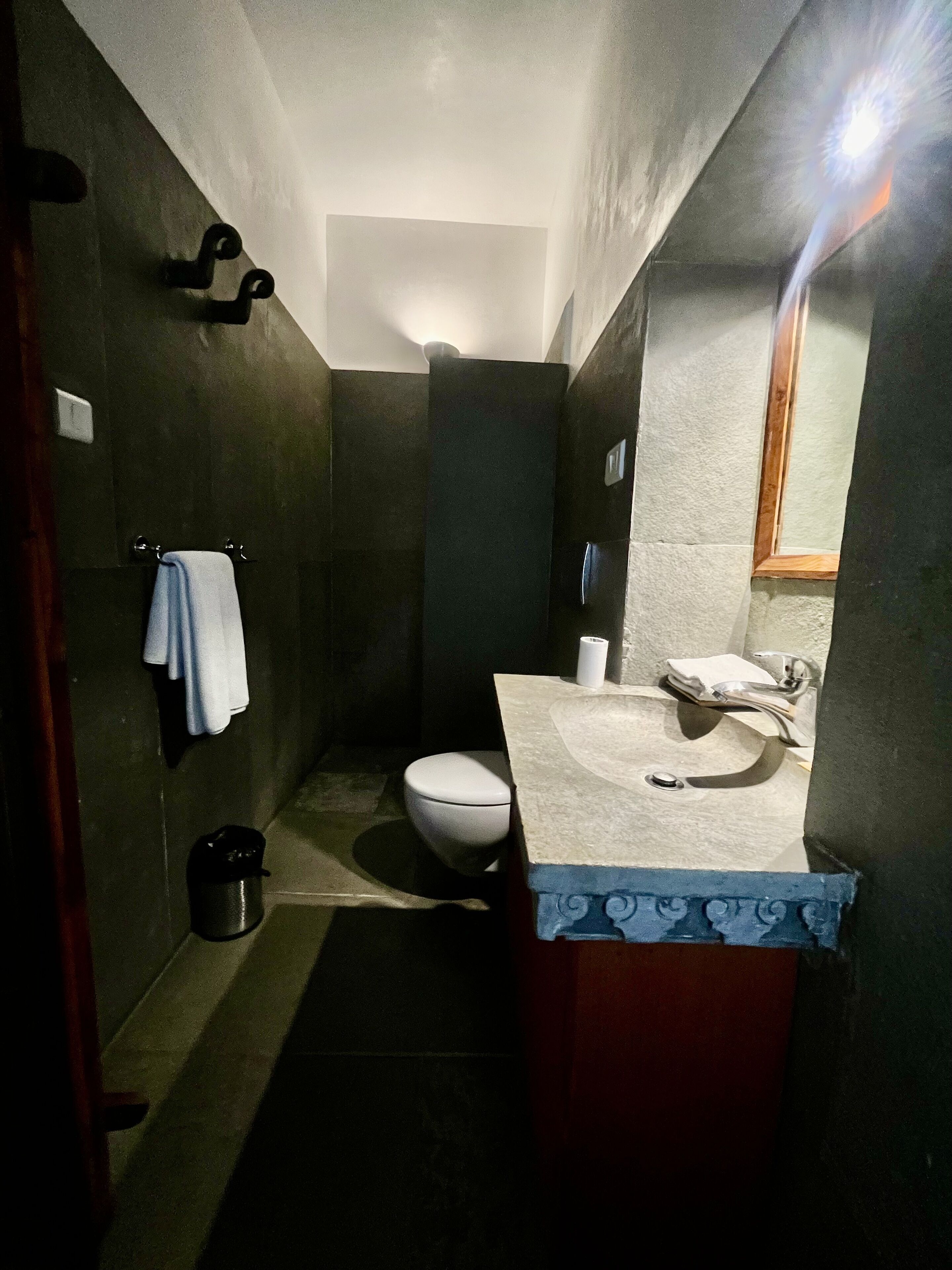 standard single room ( non - ac )  | bathroom | free toiletries, hair dryer, towels
