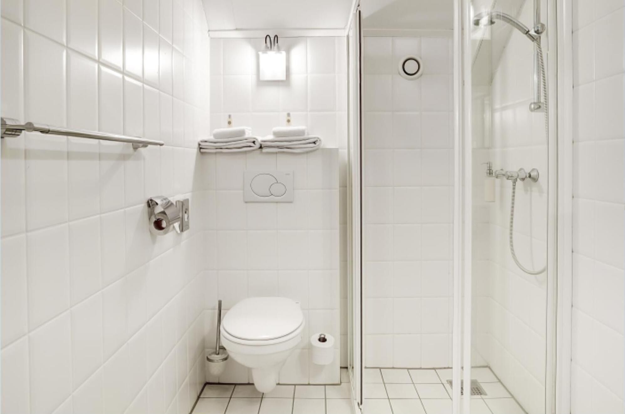 free toiletries, hair dryer, towels