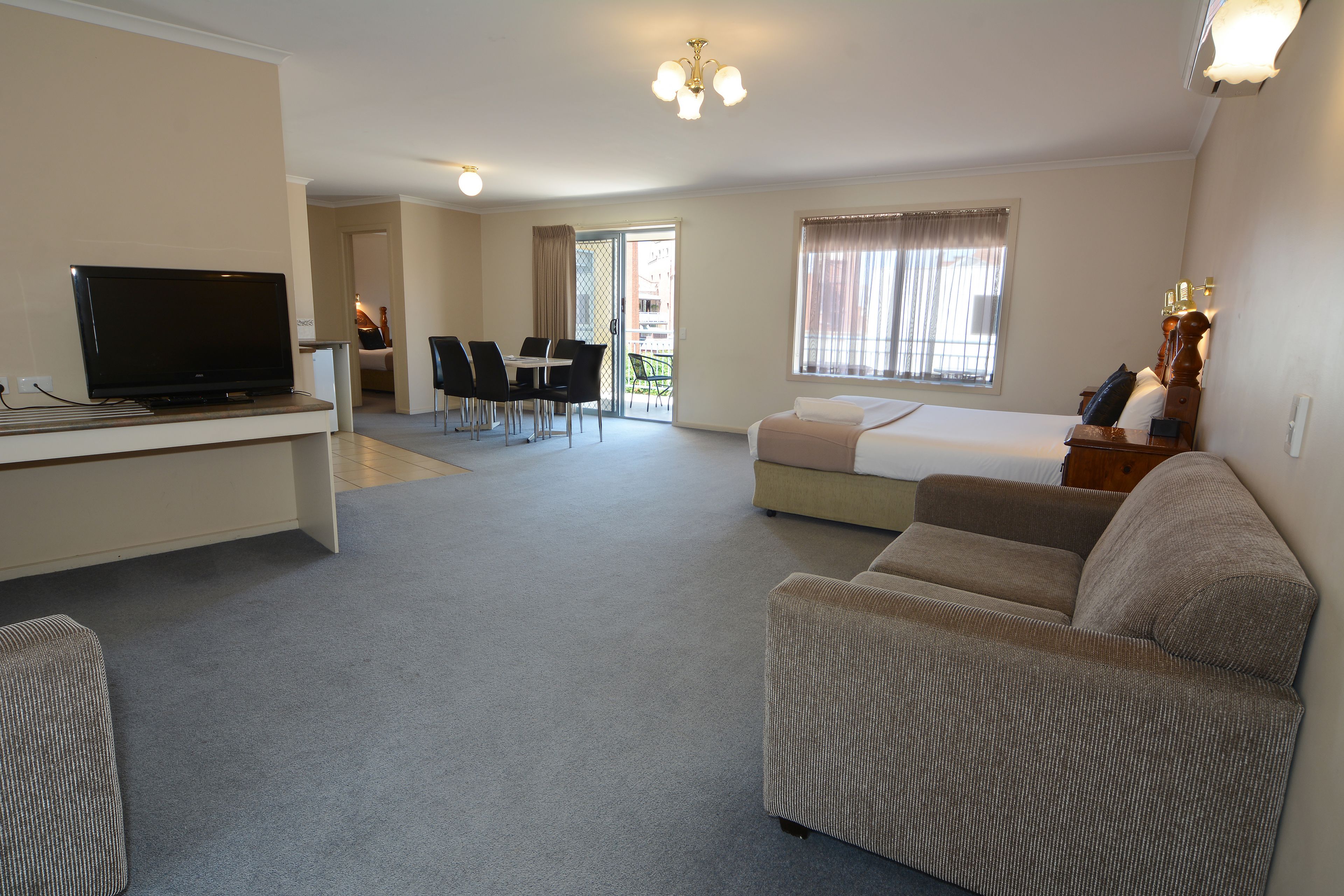 Family Room (For Six) | Blackout curtains, iron/ironing board, free WiFi, bed sheets