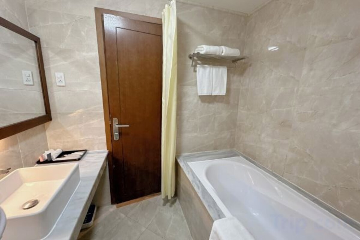 Bathroom | Free toiletries, hair dryer, slippers, bidet